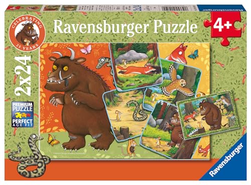 Ravensburger Kinderpuzzle 12001050 - 25 Jahre Grüffelo! - 2x24 Teile Grüffelo Puzzle für Kinder ab 4 Jahren von Ravensburger