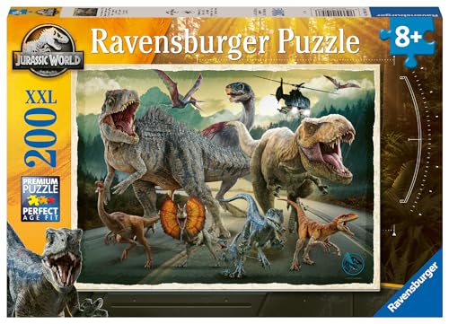 Ravensburger Kinderpuzzle 12001058 - Das Leben findet einen Weg - 200 Teile XXL Jurassic World Puzzle für Kinder ab 8 Jahren von Ravensburger