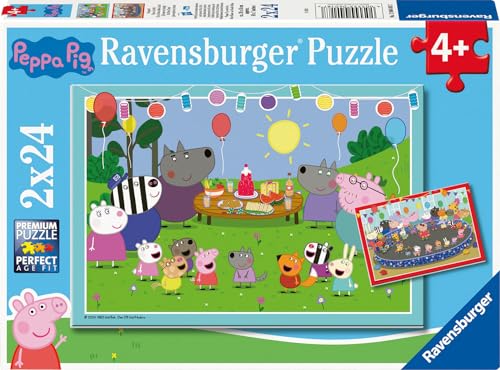 Ravensburger Kinderpuzzle 12004018 - Partyzeit! - 2x24 Teile Peppa Pig Puzzle für Kinder ab 4 Jahren Ravensburger Kinderpuzzle 12004018 - Partyzeit! - 2x24 Teile Peppa Pig Puzzle für Kinder ab 4 Jahren von Ravensburger