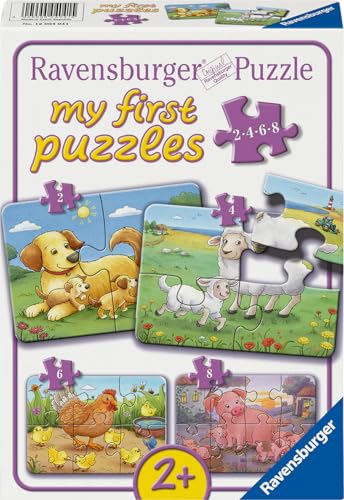 Ravensburger Kinderpuzzle - 12004041 Kleine Bauernhoftiere - My First Puzzle mit 2,4,6,8 Teilen - Puzzle für Kinder ab 2 Jahren von Ravensburger