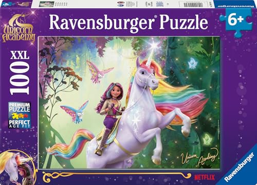 Ravensburger Kinderpuzzle - 12004164 - Unicorn Academy - Einhorn-Puzzle für Kinder ab 6 Jahren, mit 100 Teilen im XXL-Format, Einhorn-Geschenke von Ravensburger