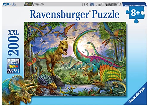 Ravensburger Kinderpuzzle - 12718 Im Reich der Giganten - Dinosaurier-Puzzle für Kinder ab 8 Jahren, mit 200 Teilen im XXL-Format von Ravensburger