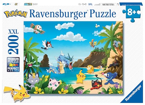 Ravensburger Kinderpuzzle - 12840 Schnapp sie dir alle! - Pokémon-Puzzle für Kinder ab 8 Jahren, mit 200 Teilen im XXL-Format von Ravensburger