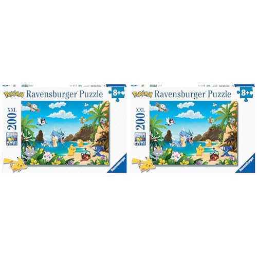 Ravensburger Kinderpuzzle - 12840 Schnapp sie dir alle! - Pokémon-Puzzle für Kinder ab 8 Jahren, mit 200 Teilen im XXL-Format (Packung mit 2) von Ravensburger