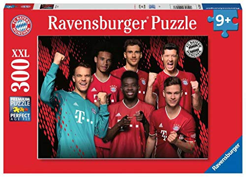 Ravensburger Kinderpuzzle - 12918 FC Bayern Saison 2020/21 - FC Bayern München-Puzzle für Kinder ab 9 Jahren, mit 300 Teilen im XXL-Format von Ravensburger Kinderpuzzle