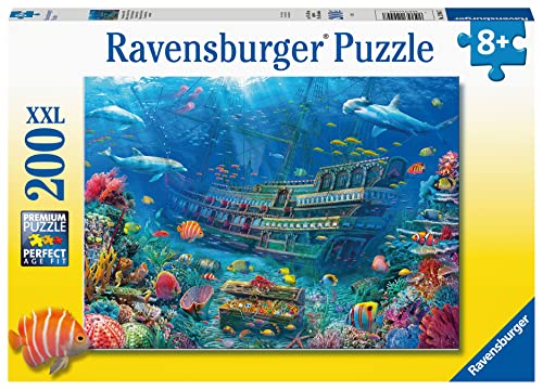Ravensburger Kinderpuzzle - 12944 Versunkenes Schiff - Unterwasserwelt-Puzzle für Kinder ab 8 Jahren, mit 200 Teilen im XXL-Format von Ravensburger