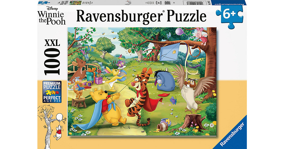 Ravensburger Kinderpuzzle 12997 - Die Rettung - 100 Teile XXL Winnie Puuh Puzzle Kinder ab 6 Jahren  Kinder von Ravensburger