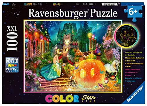 Ravensburger Kinderpuzzle - 13357 Tanz um Mitternacht - dreifarbiges Leuchtpuzzle für Kinder ab 6 Jahren, mit 100 Teilen im XXL-Format, Leuchtet im Dunkeln Ravensburger Kinderpuzzle - 13357 Tanz um Mitternacht - dreifarbiges Leuchtpuzzle für Kinder ab 6 Jahren, mit 100 Teilen im XXL-Format, Leuchtet im Dunkeln von Ravensburger