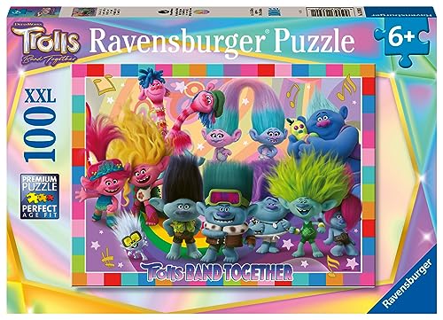 Ravensburger Kinderpuzzle 13390 - Trolls 3 - 100 Teile XXL Trolls Puzzle für Kinder ab 6 Jahren von Ravensburger
