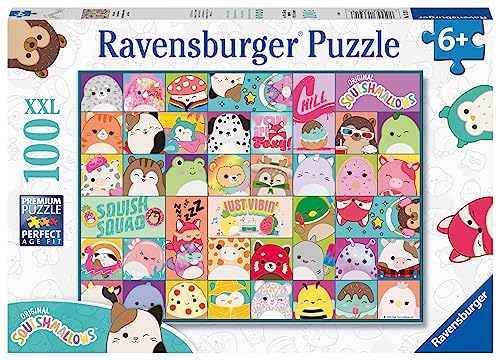 Ravensburger Kinderpuzzle 13391 - Viele bunte Squishmallows - 100 Teile Squishmallows Puzzle für Kinder ab 6 Jahren von Ravensburger