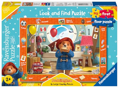 Ravensburger Kinderpuzzle 5114 - Unordentlicher Kleiner Bär - Paddingtion-Kinderpuzzle, My First Floor Puzzle mit 16 großen Puzzleteilen - für Kinder ab 2 Jahren von Ravensburger
