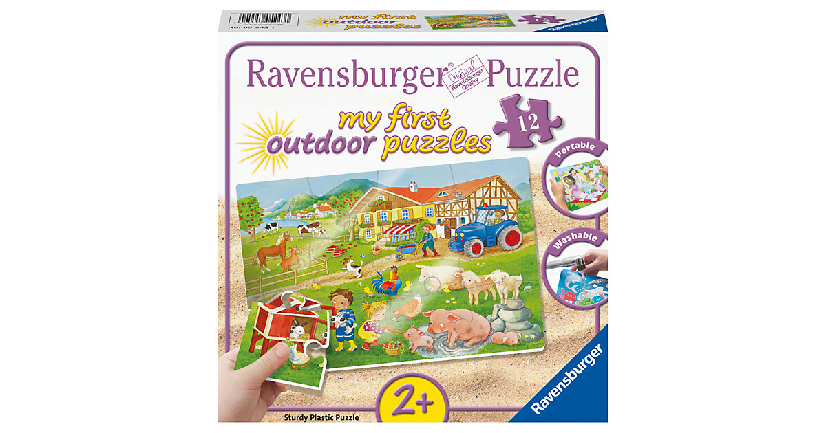Ravensburger Kinderpuzzle - Lotta und Max auf dem Bauernhof - 12 Teile my first outdoor Puzzle Kinder ab 2 Jahren  Kinder von Ravensburger