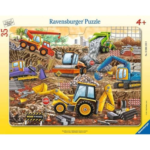 Ravensburger - Kinderpuzzle - Rahmenpuzzle 30-48 Teile - Arbeit auf der Baustelle - Mädchen oder Jungen ab 4 Jahren - Hochwertiges Puzzle - Dicker und robuster Karton - Beruf - 12004155 Ravensburger - Kinderpuzzle - Rahmenpuzzle 30-48 Teile - Arbeit auf der Baustelle - Mädchen oder Jungen ab 4 Jahren - Hochwertiges Puzzle - Dicker und robuster Karton - Beruf - 12004155 von Ravensburger