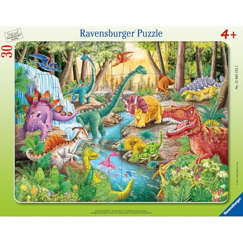 Ravensburger Kinderpuzzle – Rahmenpuzzle 30-48 Teile – Das Brüllen der Dinosaurier – Mädchen oder Jungen ab 4 Jahren – Hochwertiges Puzzle – Dicker und robuster Karton – 12004153 von Ravensburger
