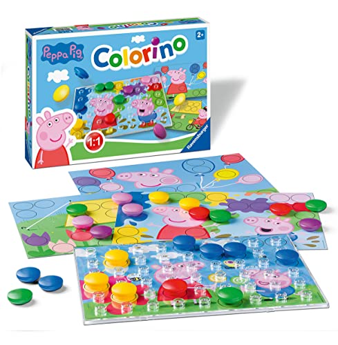 Ravensburger Kinderspiele - 20892 - Peppa Pig Colorino, Kinderspiel zum Farbenlernen, Mosaik Steckspiel, ab 2 Jahre von Ravensburger