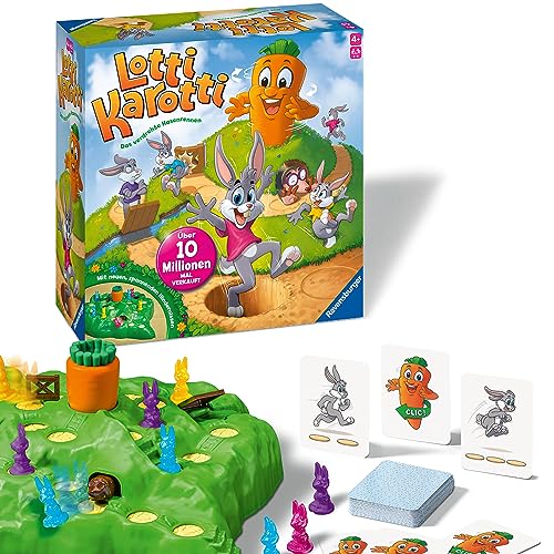Ravensburger Kinderspiele 22343 - Lotti Karotti - Wettlaufspiel für 2 bis 4 Spieler, Kinderspiel ab 4 Jahren - Geburtstagsgeschenke von Ravensburger