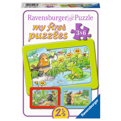 Ravensburger My first Puzzle - Rahmenpuzzle Kleine Gartentiere, 3x6 Teile von Ravensburger