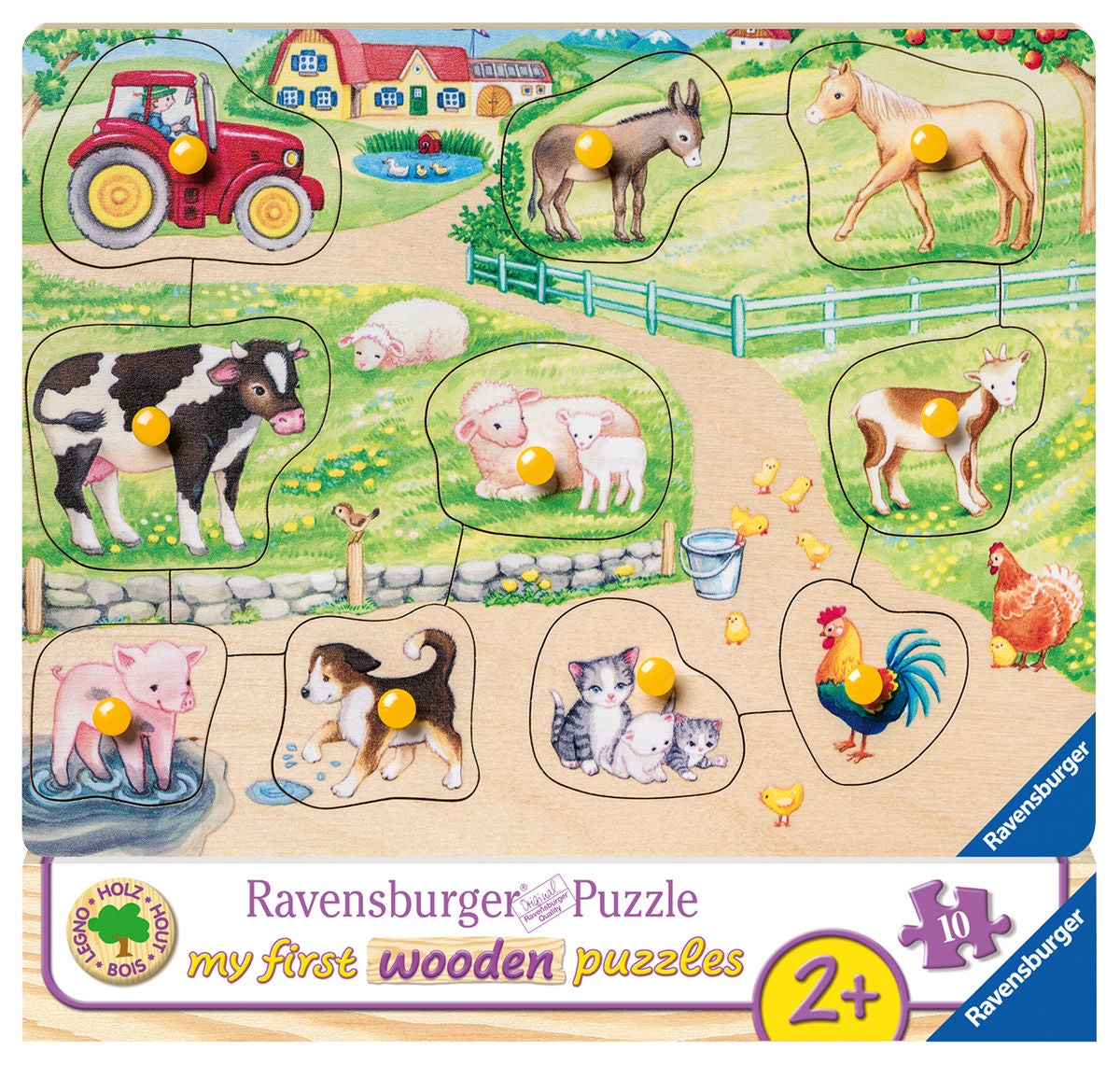 Ravensburger Knopfpuzzle Morgens Auf Dem Bauernhof 10 Teile von Ravensburger