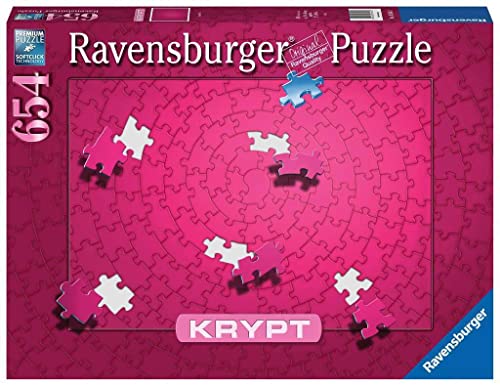 Ravensburger Krypt Puzzle Pink mit 654 Teilen, Schweres Puzzle für Erwachsene und Kinder ab 14 Jahren - Puzzeln ohne Bild, nur nach Form der Puzzleteile von Ravensburger