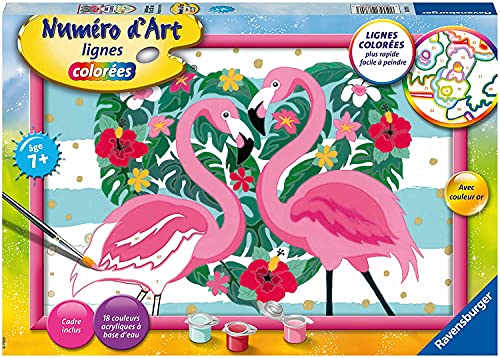 Ravensburger Kunstnummer - Großformat - Flamingos in Liebe - Basteln - Malen - Fokus - Kinder ab 7 Jahren - 28770 von Ravensburger