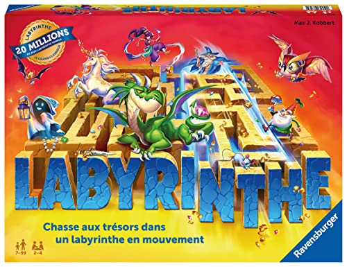 Ravensburger - Labyrinth - Klassisches Brettspiel - Familienpuzzlespiel - 2 bis 4 Spieler ab 7 Jahren - 26743 - Französische Version von Ravensburger