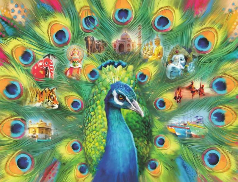 Ravensburger Land of the Peacock 2000 Teile Puzzle Ravensburger-16567 von Ravensburger