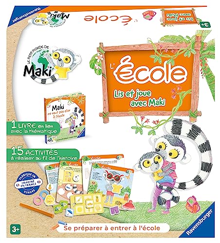 Ravensburger – Maki Will Nicht zur Schule gehen – Schule – erstes Gesellschaftsspiel für Kinder – Kinder und Eltern – ab 3 Jahren – Uni – 22356 – französische Version von Ravensburger