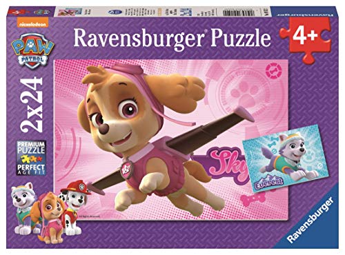 Ravensburger - 09152 Paw Patrol Skye und Everest Puzzle - 2x24 Teile von Ravensburger Kinderpuzzle