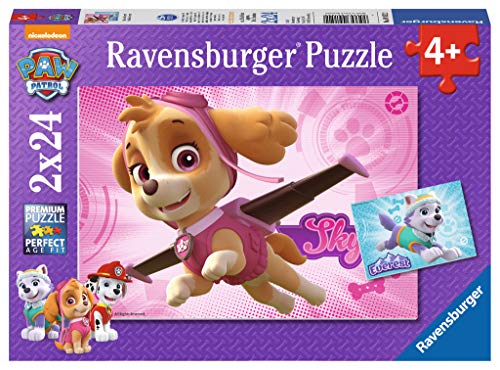 Ravensburger - 09152 Paw Patrol Skye und Everest Puzzle - 2x24 Teile von Ravensburger Kinderpuzzle