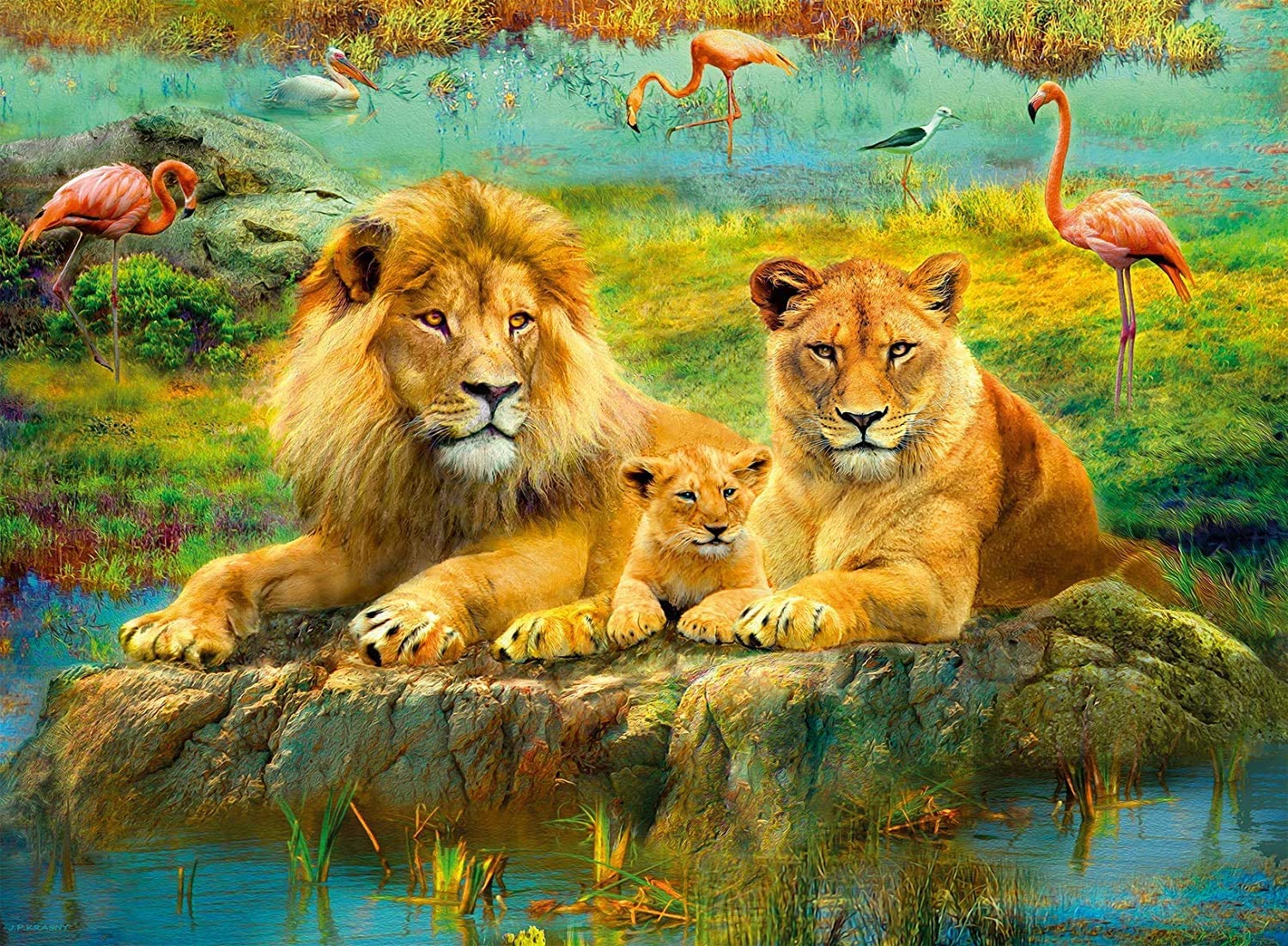 Ravensburger Lions in the Savannah 500 Teile Puzzle Ravensburger-00220 von Ravensburger