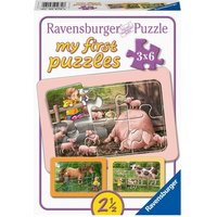Kinderpuzzle 3x6 Teile - Lotta auf dem Bauernhof von Ravensburger Verlag GmbH