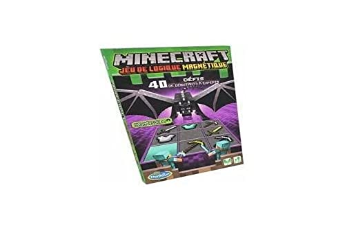 Ravensburger - Magnetische Logikspiele – Thinkfun – Minecraft – 40 Herausforderungen – 1 Spieler ab 8 Jahren – Reiseversion – 76419 – französische Version von Ravensburger