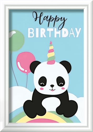 Ravensburger CreArt 20057 - Happy Birthday - Malen nach Zahlen Panda für Kinder ab 7 Jahre, Malset mit Rahmen, Pinsel und Acrylfarben, Geschenk für Mädchen und Jungen Ravensburger CreArt 20057 - Happy Birthday - Malen nach Zahlen Panda für Kinder ab 7 Jahre, Malset mit Rahmen, Pinsel und Acrylfarben, Geschenk für Mädchen und Jungen von Ravensburger