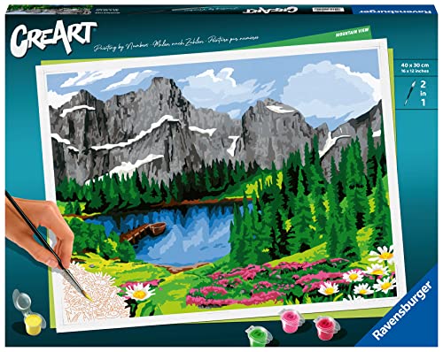 Ravensburger CreArt 20155 - Bergblick - Malen nach Zahlen Erwachsene, DIY Malset mit Pinsel und Acrylfarben, Geschenk für Frauen und Männer, Malen für Erwachsene Ravensburger CreArt 20155 - Bergblick - Malen nach Zahlen Erwachsene, DIY Malset mit Pinsel und Acrylfarben, Geschenk für Frauen und Männer, Malen für Erwachsene von Ravensburger