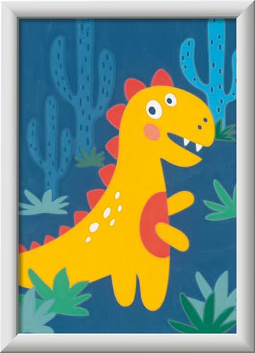 Ravensburger CreArt 20158 - Frecher Dinosaurier - Malen nach Zahlen Dinos für Kinder ab 7 Jahre, Malset mit Rahmen, Pinsel und Acrylfarben, Geschenk für Jungen und Mädchen Ravensburger CreArt 20158 - Frecher Dinosaurier - Malen nach Zahlen Dinos für Kinder ab 7 Jahre, Malset mit Rahmen, Pinsel und Acrylfarben, Geschenk für Jungen und Mädchen von Ravensburger