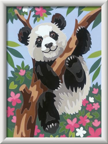 Ravensburger CreArt 20161 - Süßer Pandabär - Malen nach Zahlen für Kinder ab 9 Jahre, Malset mit Rahmen, Pinsel und Acrylfarben, Geschenk für Mädchen und Jungen von Ravensburger