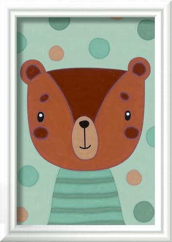 Ravensburger CreArt 20287 - Knuffiger Bär - Malen nach Zahlen für Kinder ab 7 Jahre, Malset mit Rahmen, Pinsel und Acrylfarben, Geschenk für Mädchen und Jungen Ravensburger CreArt 20287 - Knuffiger Bär - Malen nach Zahlen für Kinder ab 7 Jahre, Malset mit Rahmen, Pinsel und Acrylfarben, Geschenk für Mädchen und Jungen von Ravensburger