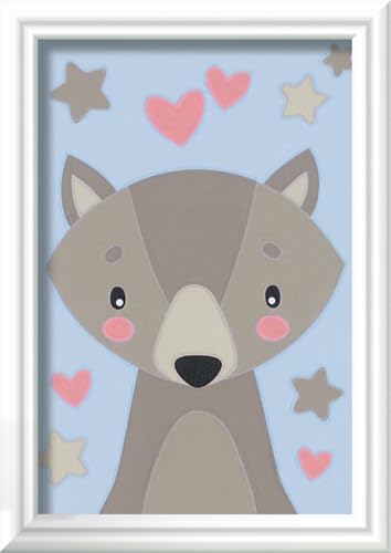 Ravensburger CreArt 20289 - Kleiner Wolf - Malen nach Zahlen für Kinder ab 7 Jahre, Malset mit Rahmen, Pinsel und Acrylfarben, Geschenk für Mädchen und Jungen Ravensburger CreArt 20289 - Kleiner Wolf - Malen nach Zahlen für Kinder ab 7 Jahre, Malset mit Rahmen, Pinsel und Acrylfarben, Geschenk für Mädchen und Jungen von Ravensburger