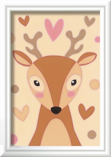Ravensburger CreArt 20290 - Niedliches REH - Malen nach Zahlen für Kinder ab 7 Jahre, Malset mit Rahmen, Pinsel und Acrylfarben, Geschenk für Mädchen und Jungen Ravensburger CreArt 20290 - Niedliches REH - Malen nach Zahlen für Kinder ab 7 Jahre, Malset mit Rahmen, Pinsel und Acrylfarben, Geschenk für Mädchen und Jungen von Ravensburger