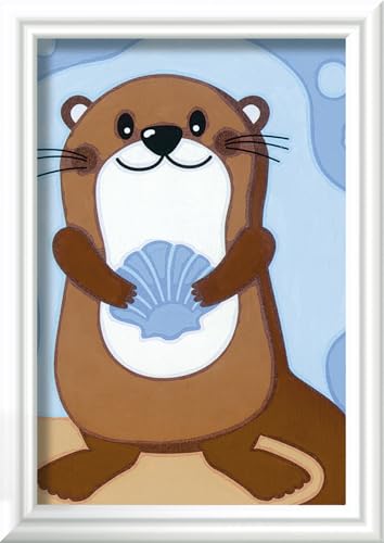 Ravensburger CreArt 20291 - Fröhlicher Otter - Malen nach Zahlen für Kinder ab 7 Jahre, Malset mit Rahmen, Pinsel und Acrylfarben, Geschenk für Mädchen und Jungen Ravensburger CreArt 20291 - Fröhlicher Otter - Malen nach Zahlen für Kinder ab 7 Jahre, Malset mit Rahmen, Pinsel und Acrylfarben, Geschenk für Mädchen und Jungen von Ravensburger