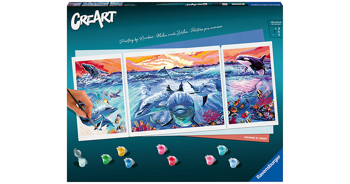 Ravensburger Malen nach Zahlen 23577 - Dolphins at Sunset - ab 14 Jahren Ravensburger Malen nach Zahlen 23577 - Dolphins at Sunset - ab 14 Jahren von Ravensburger