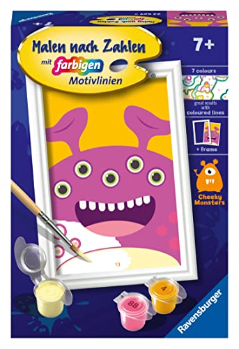 Ravensburger CreArt 23629 - Lila Monster - Malen nach Zahlen für Kinder ab 7 Jahre, Malset mit Rahmen, Pinsel und Acrylfarben, Geschenk für Mädchen und Jungen Ravensburger CreArt 23629 - Lila Monster - Malen nach Zahlen für Kinder ab 7 Jahre, Malset mit Rahmen, Pinsel und Acrylfarben, Geschenk für Mädchen und Jungen von Ravensburger