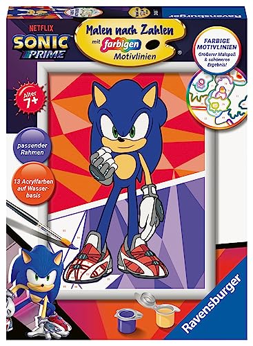 Ravensburger Malen nach Zahlen 23636 - Sonic: New Yoke City - Kinder ab 7 Jahren von Ravensburger