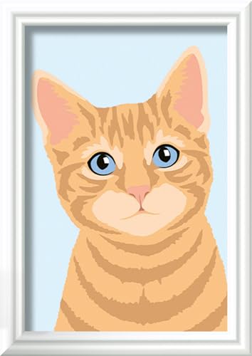 Ravensburger CreArt 23756 - Niedliche Katze - Malen nach Zahlen für Kinder ab 7 Jahre, Malset mit Rahmen, Pinsel und Acrylfarben, Geschenk für Mädchen und Jungen von Ravensburger