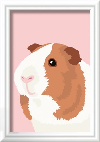 Ravensburger CreArt 23758 - Niedliches Meerschweinchen - Malen nach Zahlen für Kinder ab 7 Jahre, Malset mit Rahmen, Pinsel und Acrylfarben, Geschenk für Mädchen und Jungen Ravensburger CreArt 23758 - Niedliches Meerschweinchen - Malen nach Zahlen für Kinder ab 7 Jahre, Malset mit Rahmen, Pinsel und Acrylfarben, Geschenk für Mädchen und Jungen von Ravensburger