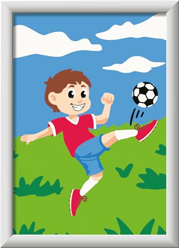 Ravensburger CreArt 23761 - Spaß am Fußball - Malen nach Zahlen Fußball ab 7 Jahre, Malset mit Rahmen, Pinsel und Acrylfarben, Geschenk für Jungen und Mädchen von Ravensburger