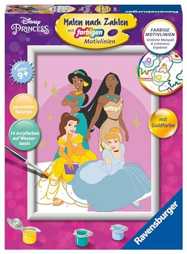Ravensburger - Malen nach Zahlen 23766 - Disney Prinzessinnen - Kinder ab 9 Jahren von Ravensburger