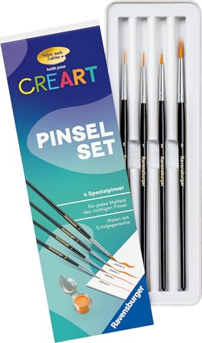 Ravensburger Malen nach Zahlen 25559 - Pinselset für Kinder ab 7 Jahre und Erwachsene, Malen nach Zahlen Zubehör, 4 hochwertige Pinsel, Geschenk Ravensburger Malen nach Zahlen 25559 - Pinselset für Kinder ab 7 Jahre und Erwachsene, Malen nach Zahlen Zubehör, 4 hochwertige Pinsel, Geschenk von Ravensburger