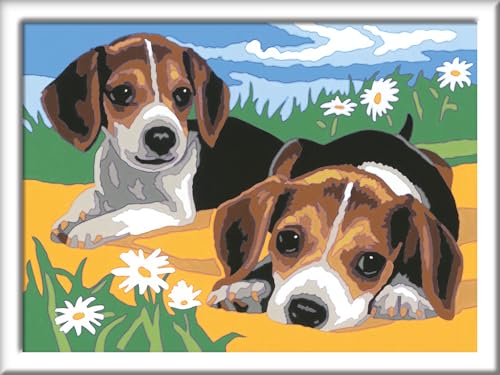 Ravensburger CreArt 28329 - Jack Russel Welpen - Malen nach Zahlen Hund für Kinder ab 7 Jahre, Malset mit Rahmen, Pinsel und Acrylfarben, Geschenk für Mädchen und Jungen Ravensburger CreArt 28329 - Jack Russel Welpen - Malen nach Zahlen Hund für Kinder ab 7 Jahre, Malset mit Rahmen, Pinsel und Acrylfarben, Geschenk für Mädchen und Jungen von Ravensburger