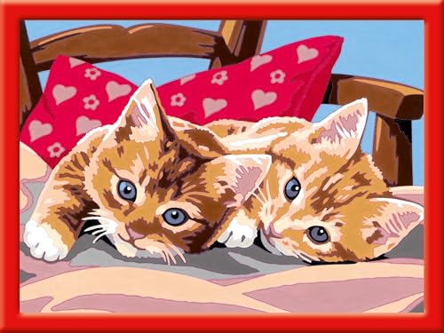 Ravensburger CreArt 28342 - Zwei Schmusekätzchen - Malen nach Zahlen Katzen für Kinder ab 9 Jahre, Malset mit Rahmen, Pinsel und Acrylfarben, Geschenk für Mädchen und Jungen Ravensburger CreArt 28342 - Zwei Schmusekätzchen - Malen nach Zahlen Katzen für Kinder ab 9 Jahre, Malset mit Rahmen, Pinsel und Acrylfarben, Geschenk für Mädchen und Jungen von Ravensburger